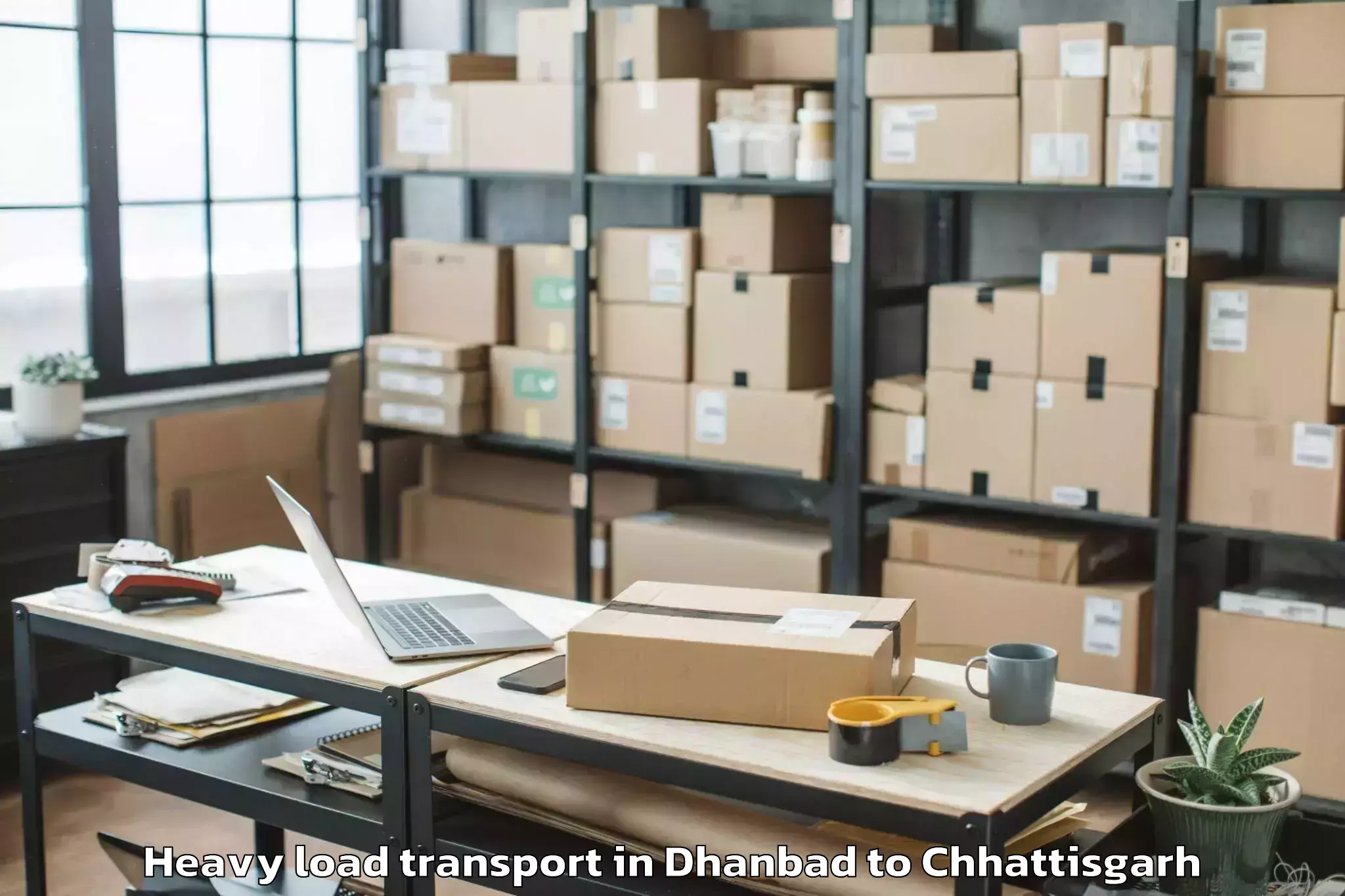 Easy Dhanbad to Bhairamgarh Heavy Load Transport Booking